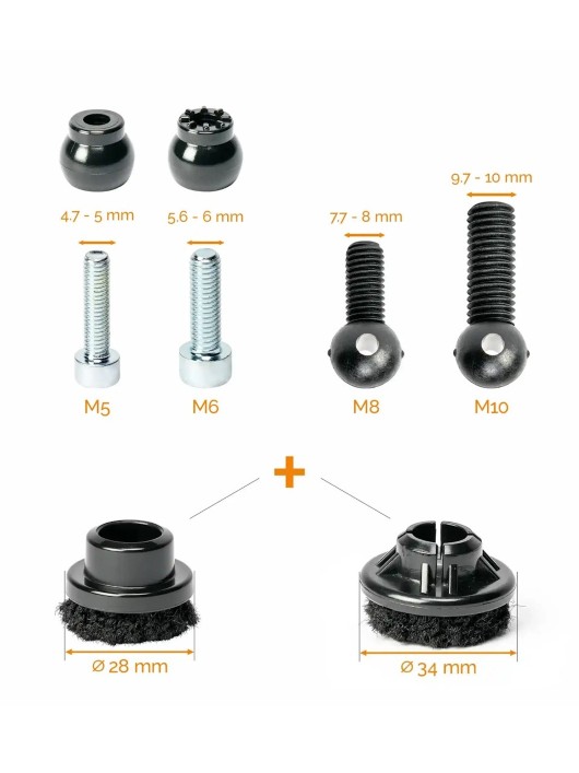 POHIŠTVENI DRSNIK SNM Footfixx Threaded M8 28mm