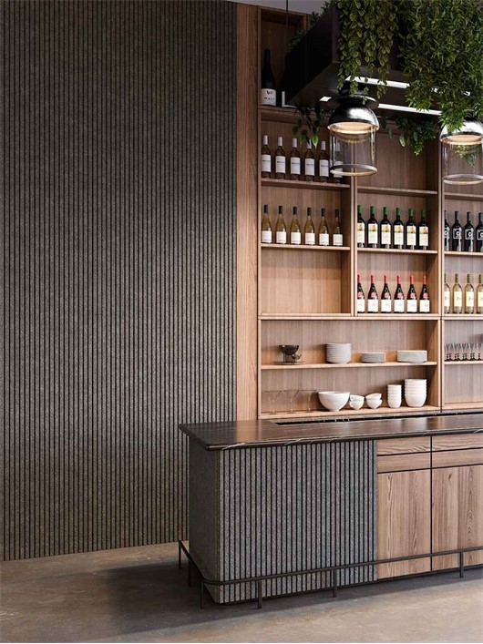 Tocca Legno PET stenski paneli LINE GRIS FONCE 21